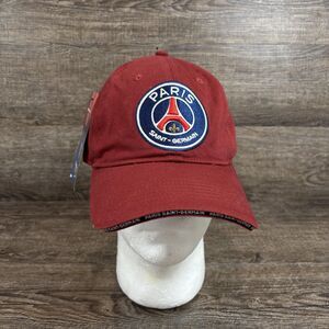Paris Saint-Germain Hat Cap Strap Back Men's One Size Red Soccer PSG Essentials